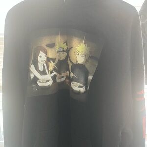 Anime Graphic Black Hoodie